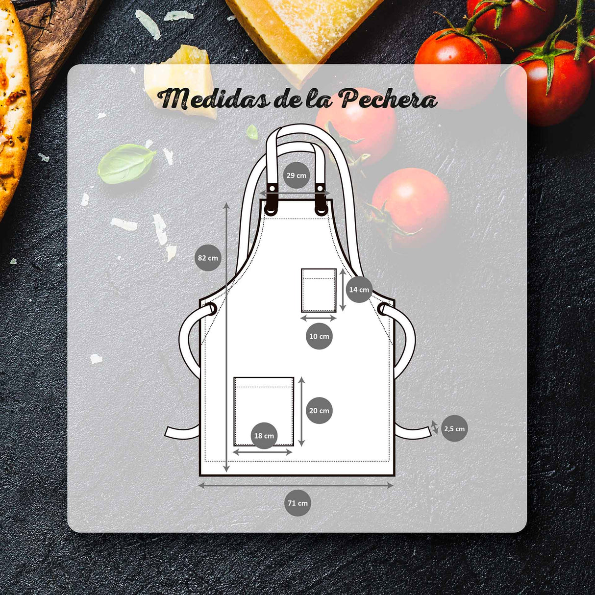 Pechera Canvas modelo Crossback blanco hueso Unisex