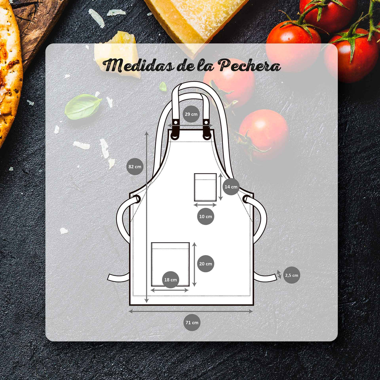 Pechera Canvas modelo Crossback blanco hueso Unisex