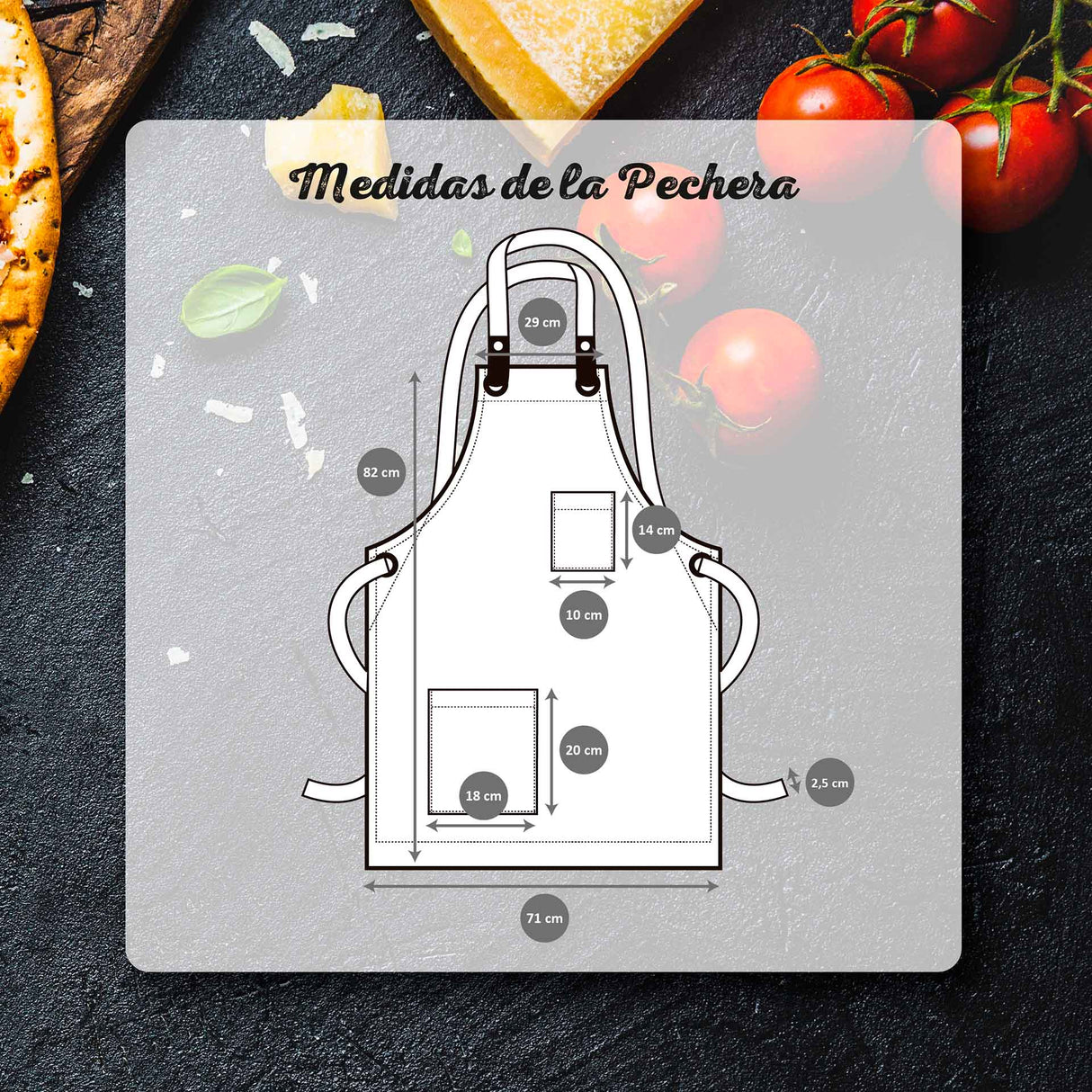 Pechera Jeans modelo Crossback café Unisex