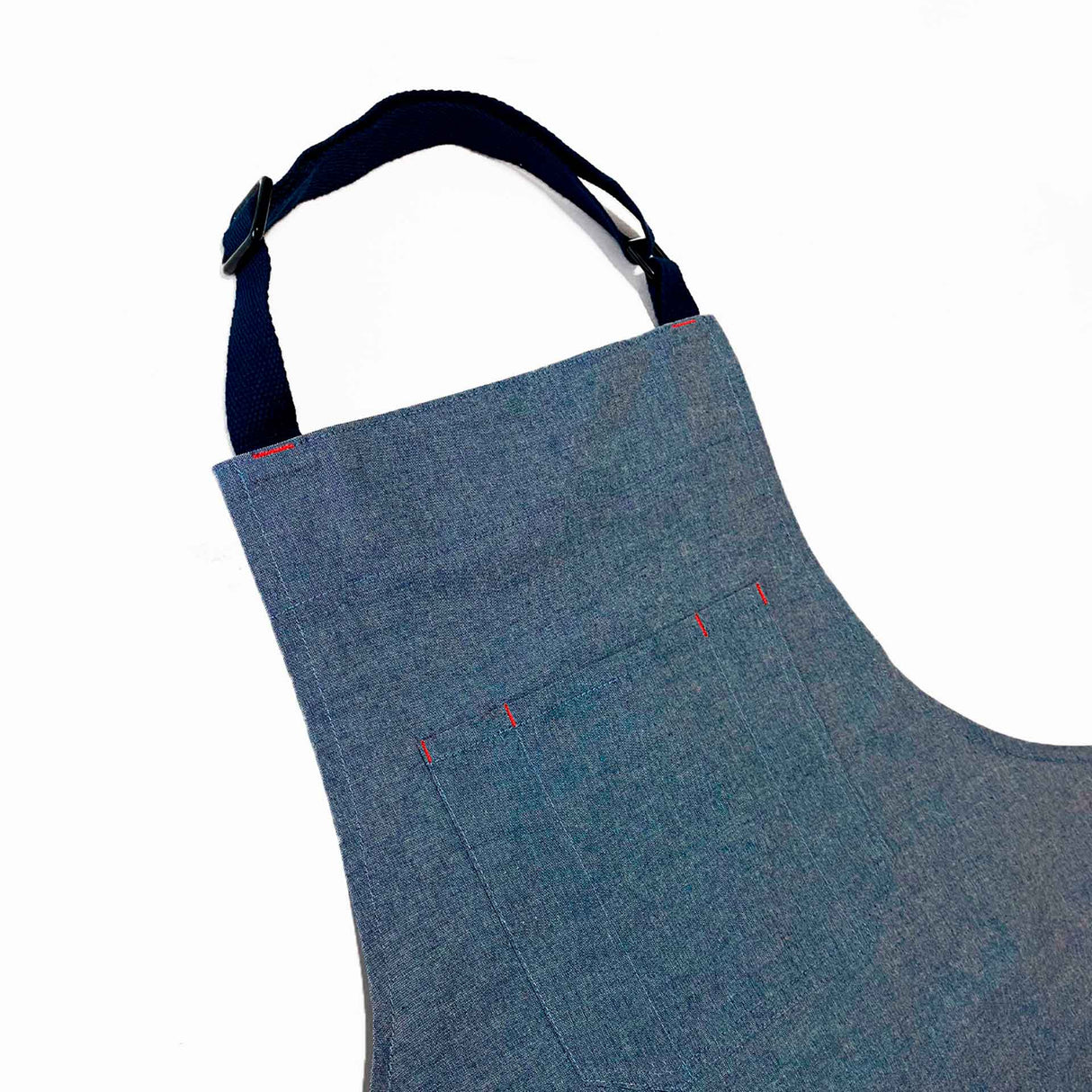 Pechera Denim Negra 100% algodón jaspeado Unisex