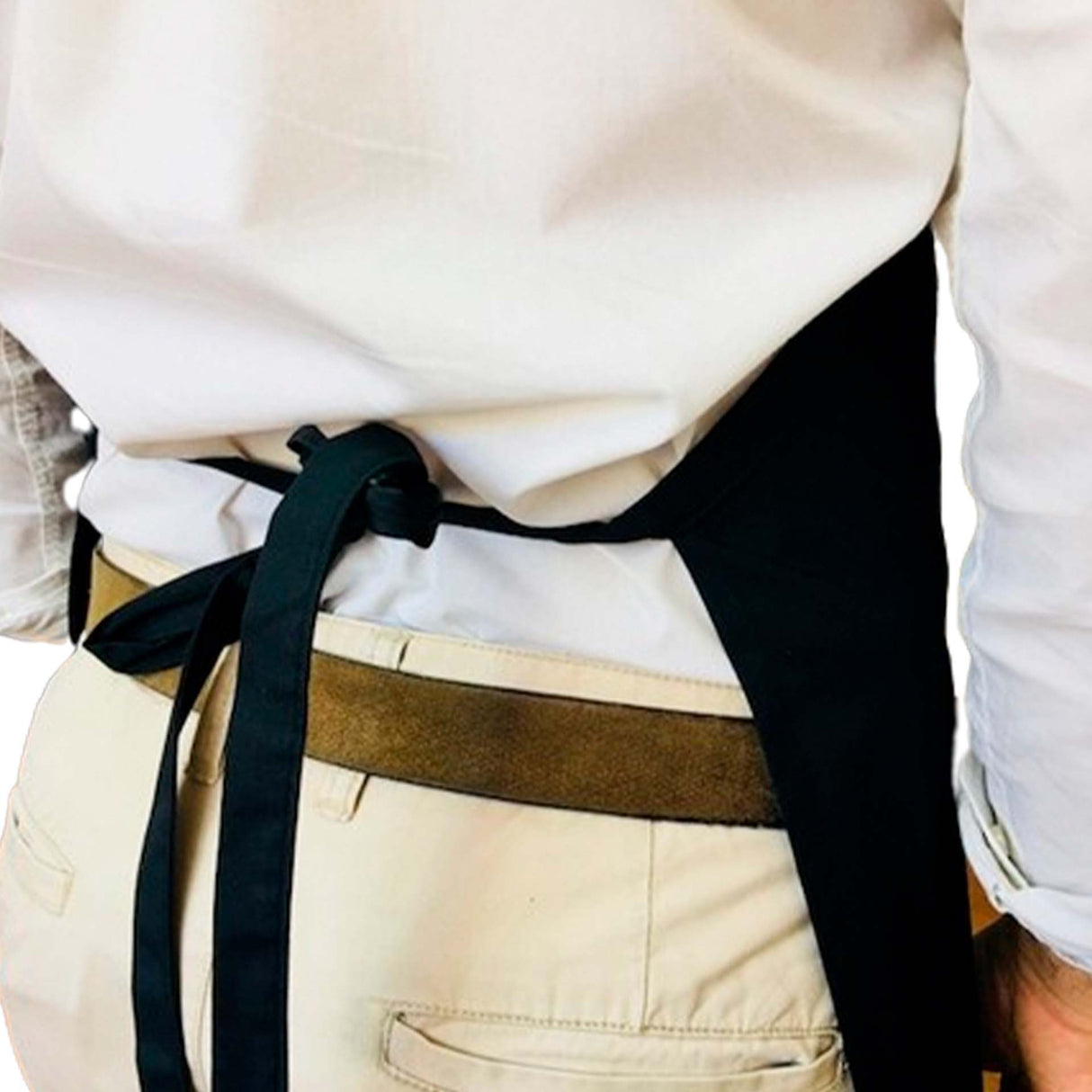 Pechera Clásica Gabardina Negra Con Hebilla De Bronce Unisex