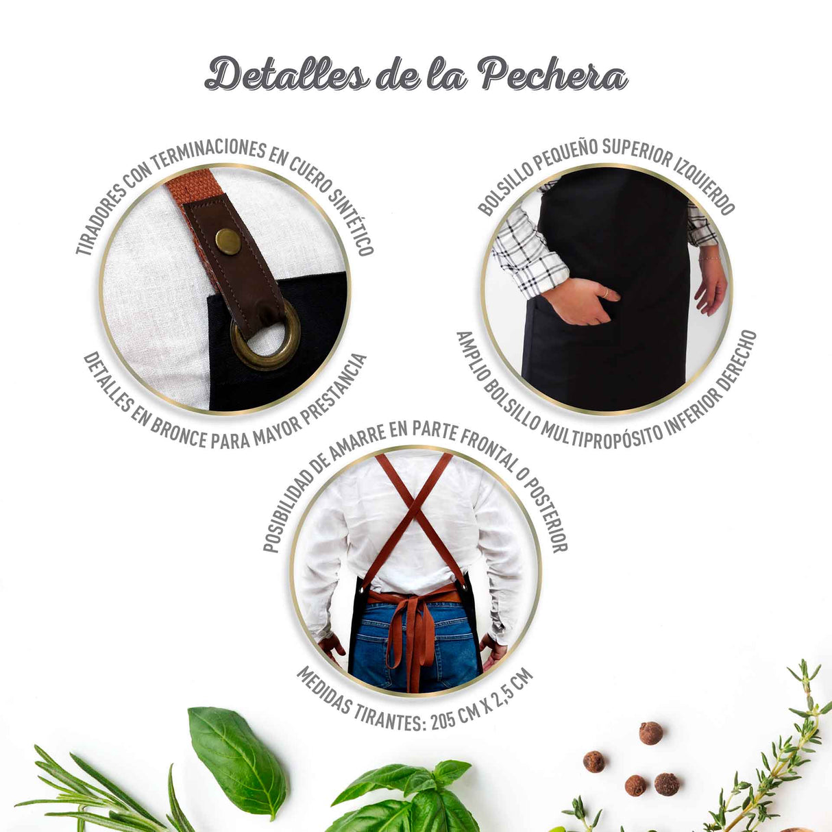 Pechera Canvas modelo Crossback blanco hueso Unisex