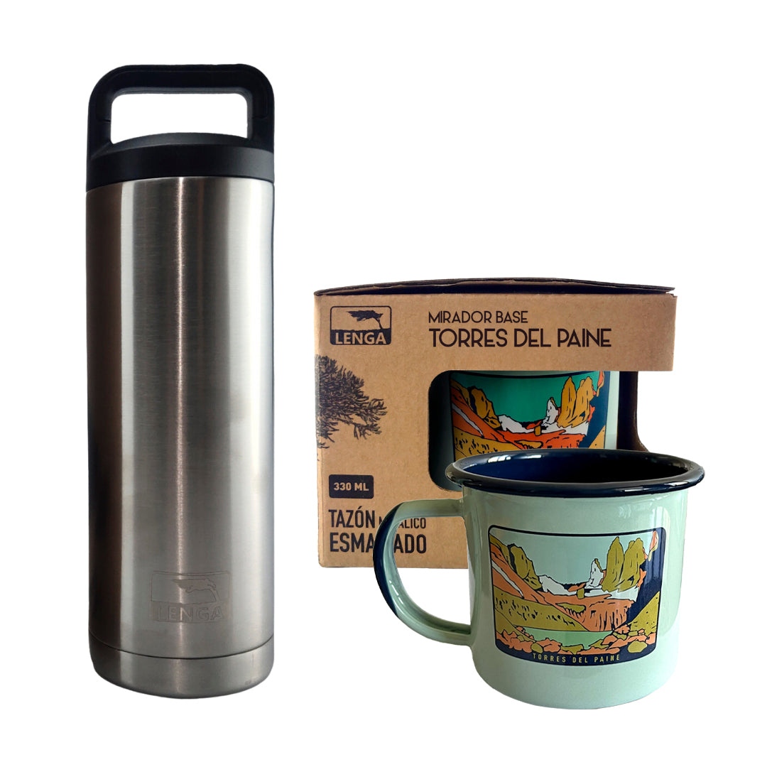 Pack 1 Tazón 330 ml + Botella Inox