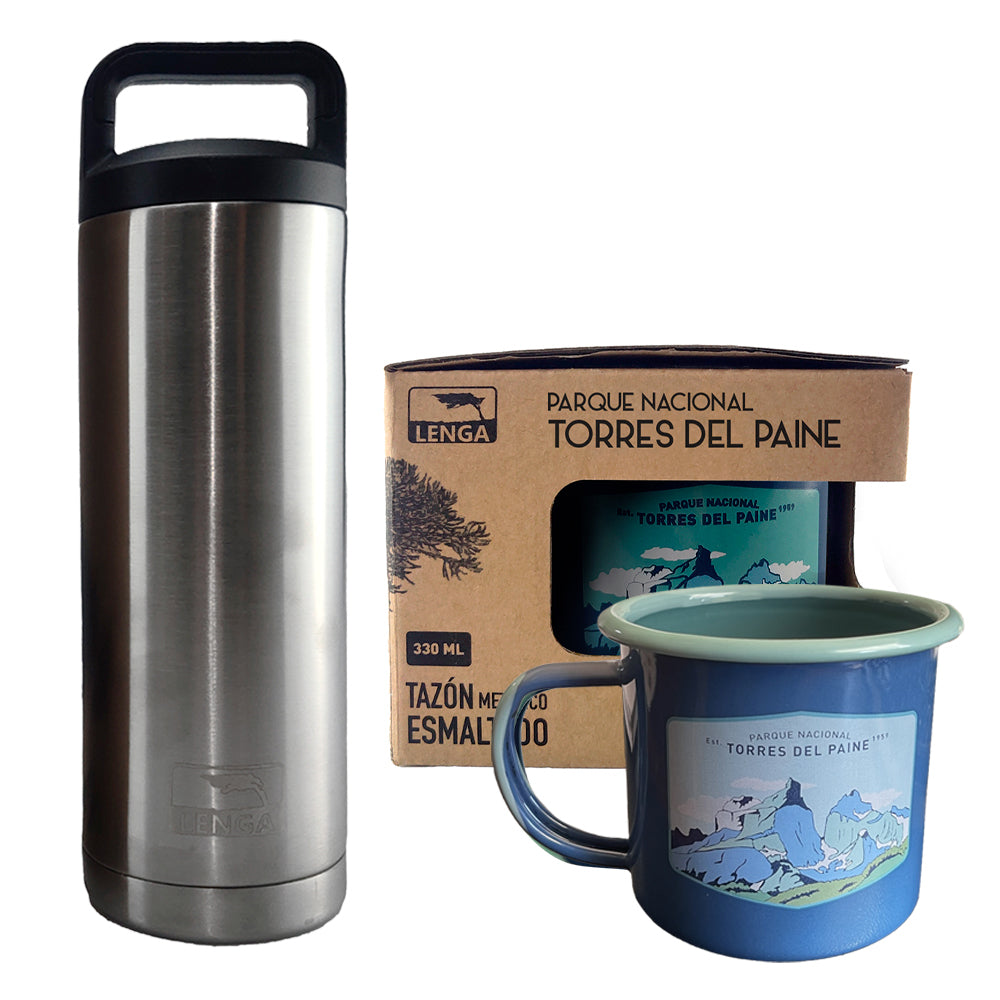 Pack 1 Tazón 330 ml + Botella Inox