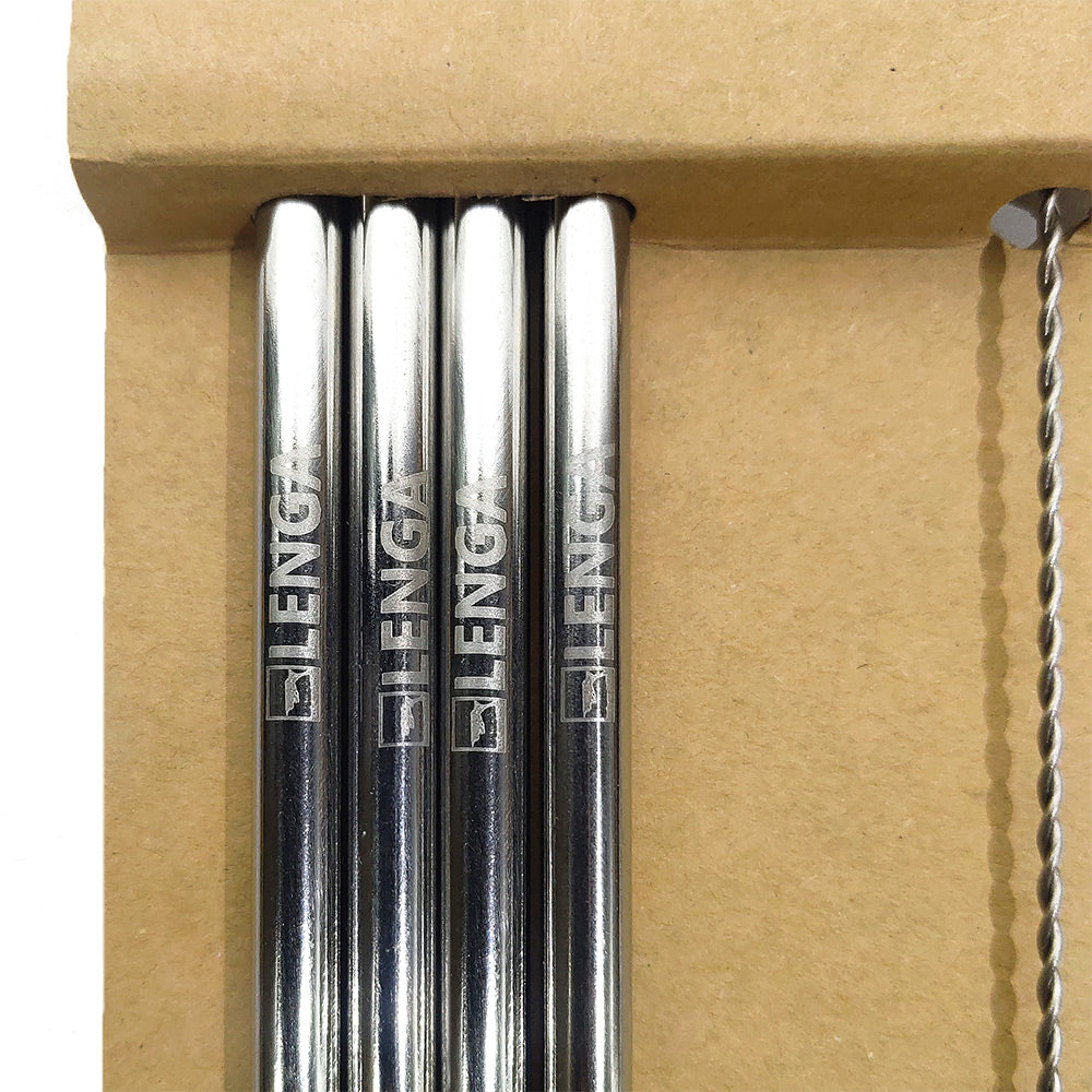 Set 4 Bombillas y 1 Accesorio Limpieza Acero Inox