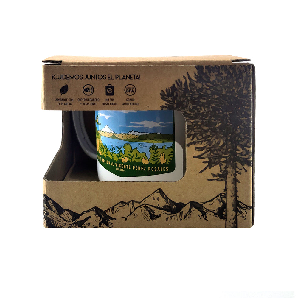 Tazón Mug Acero Esmaltado PN. Vicente Pérez Rosales 330ml