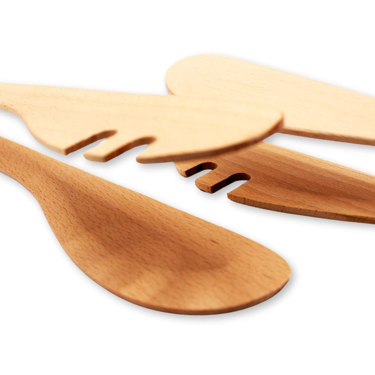 Sirve con estilo con el set de 2 pinzas de madera de haya Kawi. Diseño ergonómico y madera sustentable. Perfectas para ensaladas y más. ¡Compra online con envío a Chile!