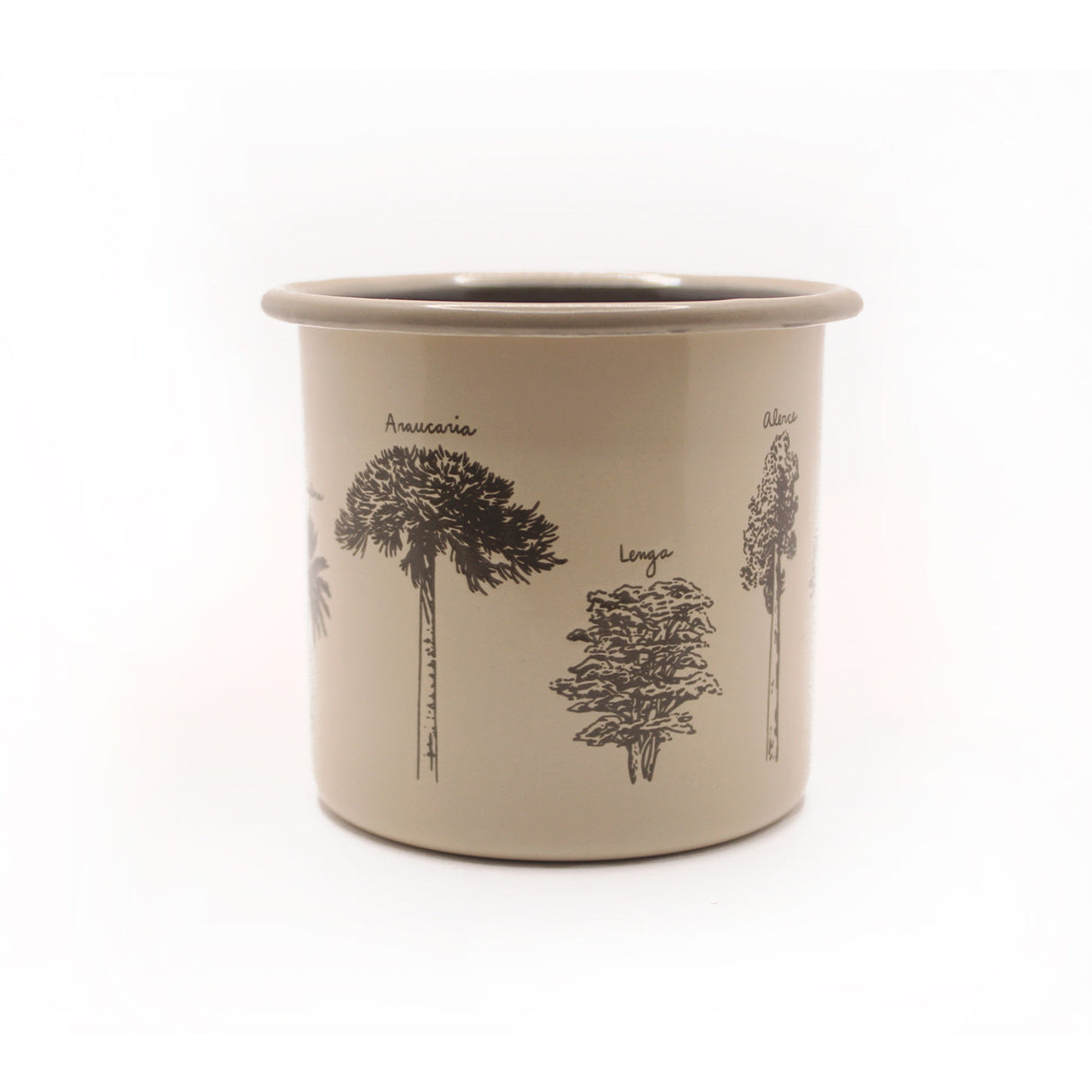 Tazón Mug Acero Esmaltado PN. Flora Nativa de Chile 330ml