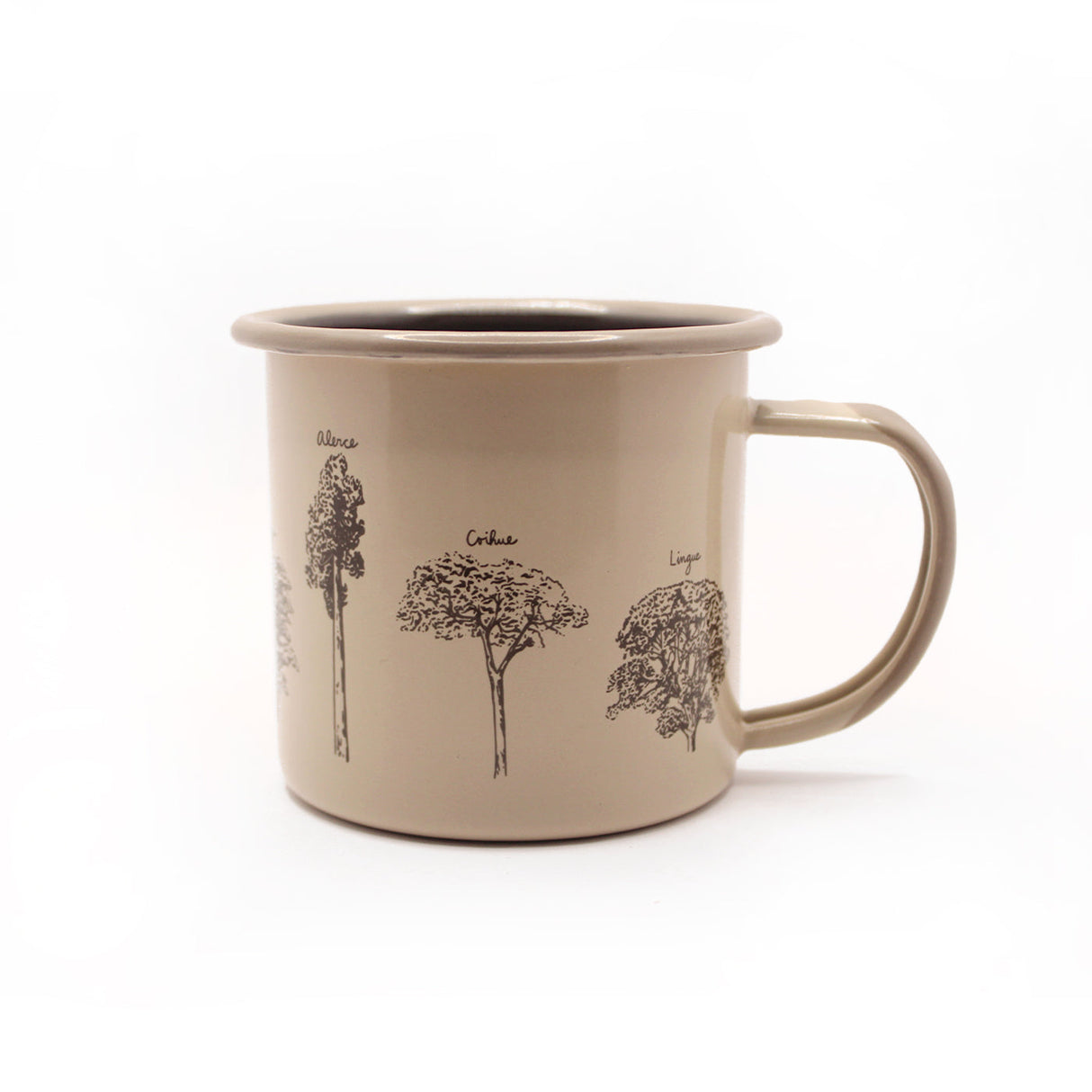 Tazón Mug Acero Esmaltado PN. Flora Nativa de Chile 330ml