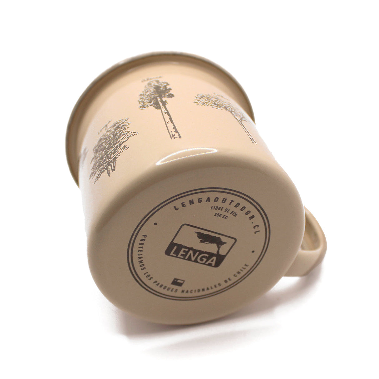 Tazón Mug Acero Esmaltado PN. Flora Nativa de Chile 330ml