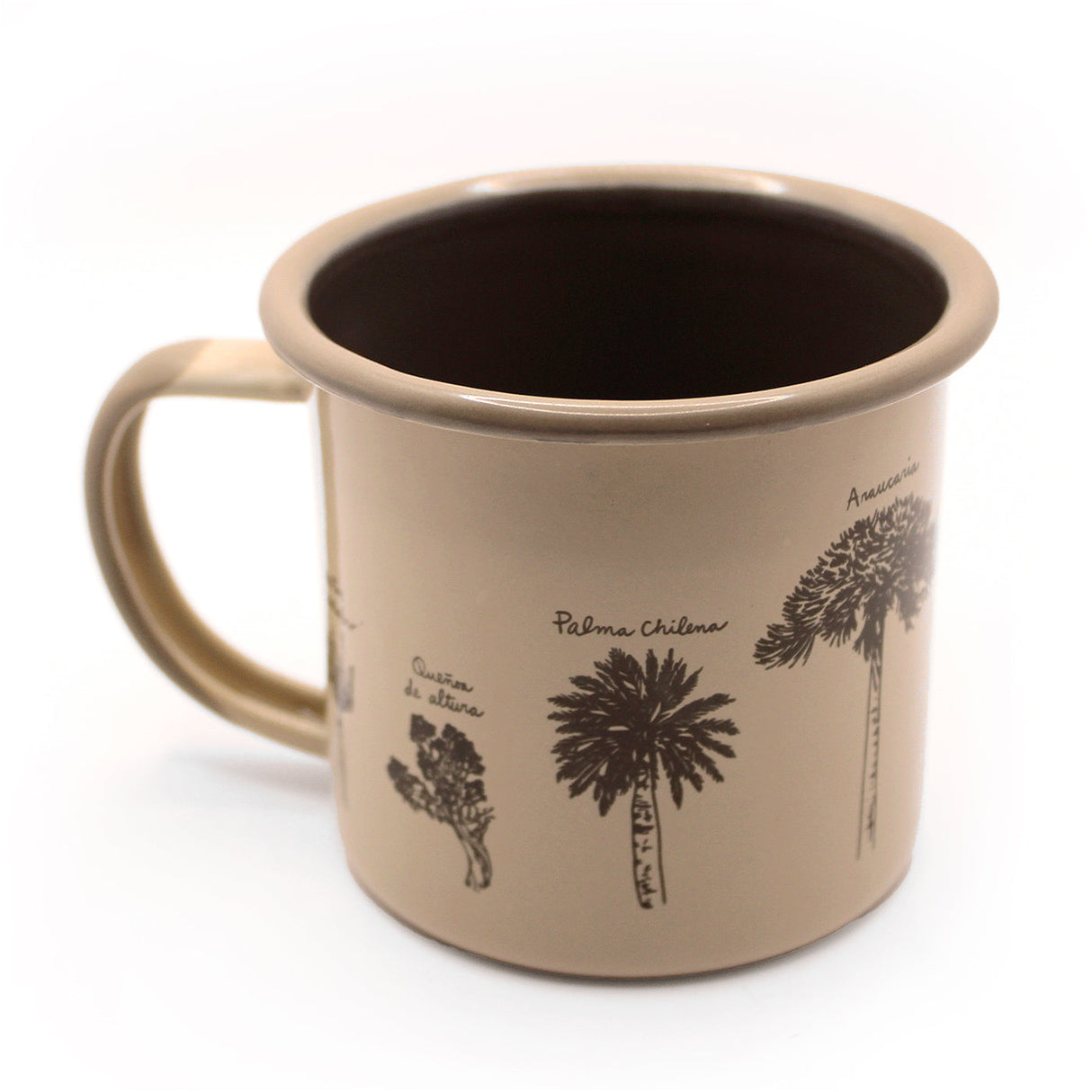 Tazón Mug Acero Esmaltado PN. Flora Nativa de Chile 330ml