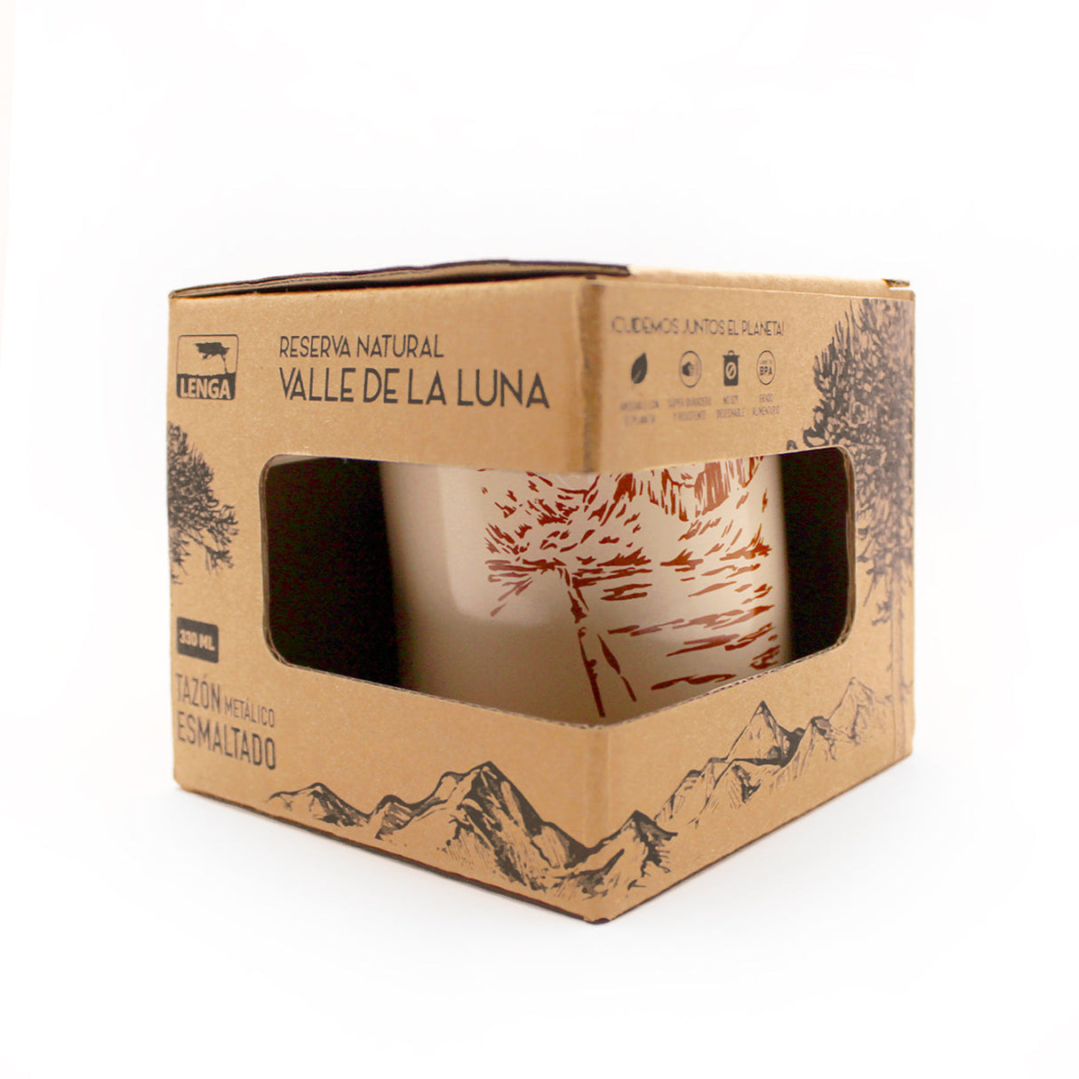 Tazón Mug Acero Esmaltado PN Reserva Natural Valle de la Luna 330ml