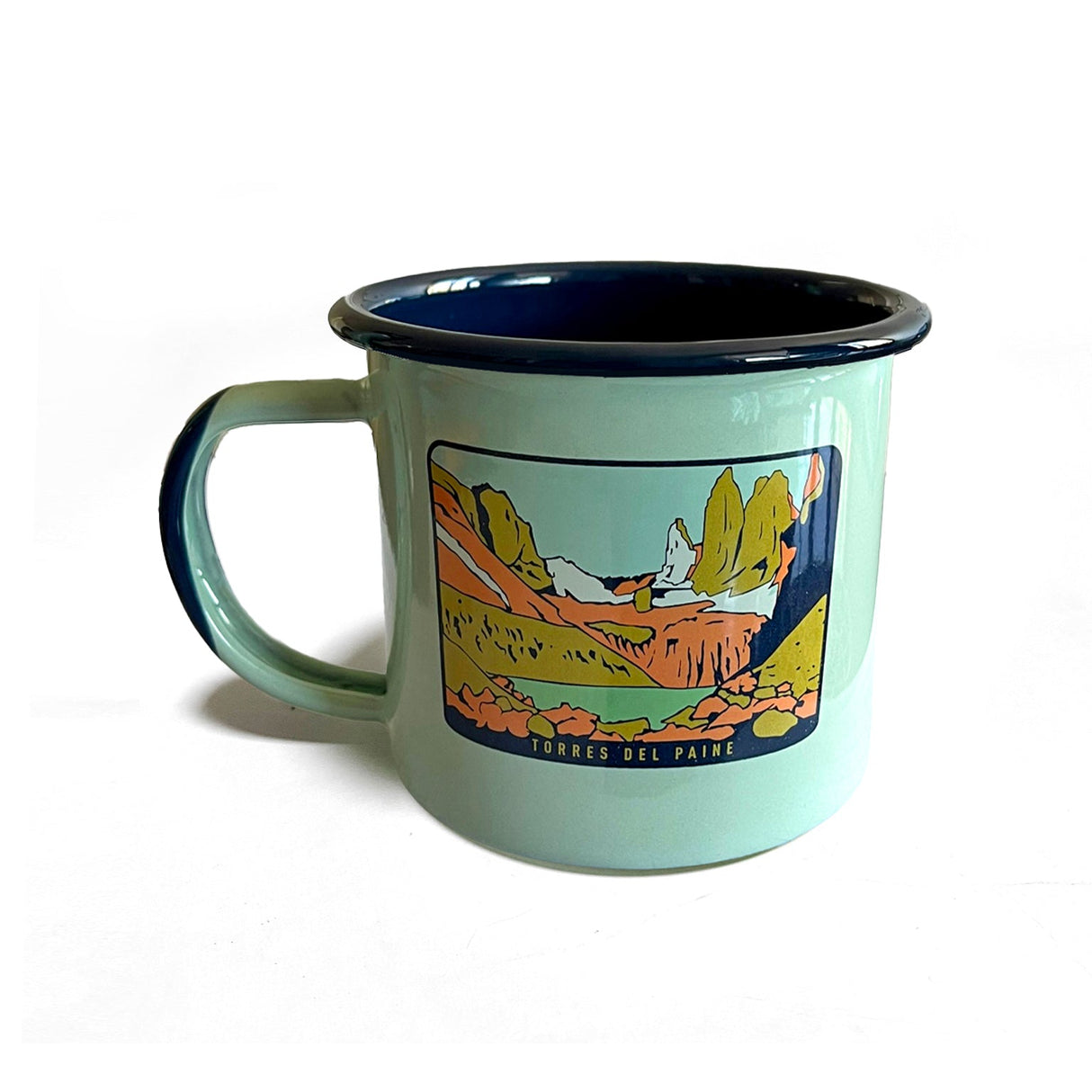 Tazón Mug Acero Esmaltado Mirador Base Torres del Paine 330ML