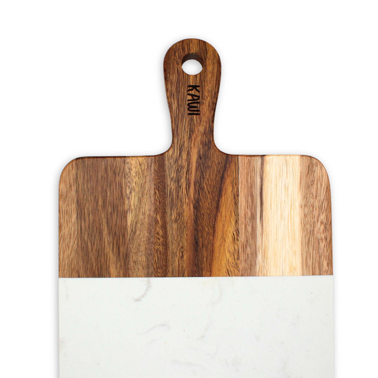 Tabla Aperitivo Rectangular de Madera de Acacia y Mármol