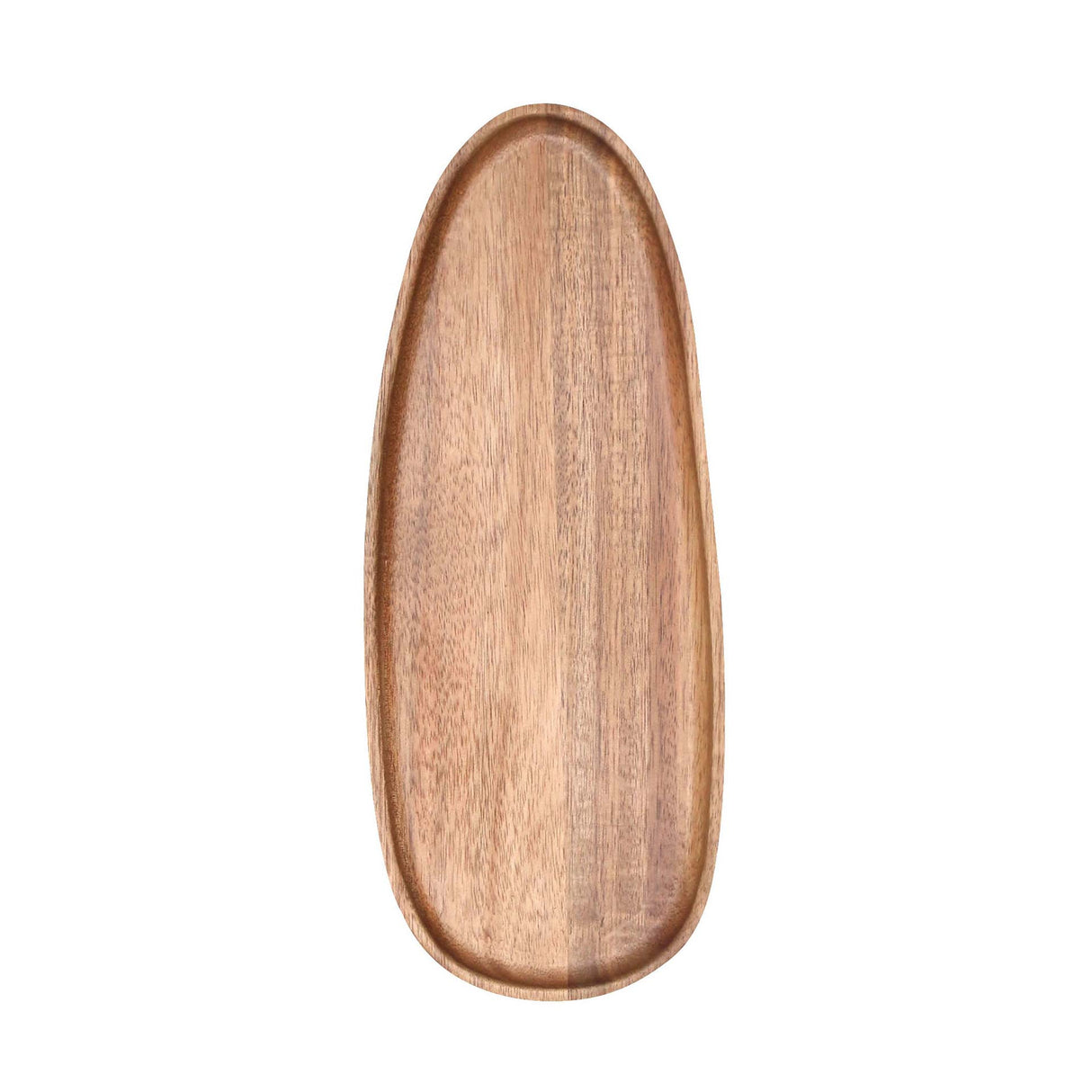 Bandeja ovalada de madera de acacia Kawi. Diseño rústico y elegante, perfecta para servir aperitivos y más. ¡Compra online y dale un toque natural a tu mesa! Envío a Chile.