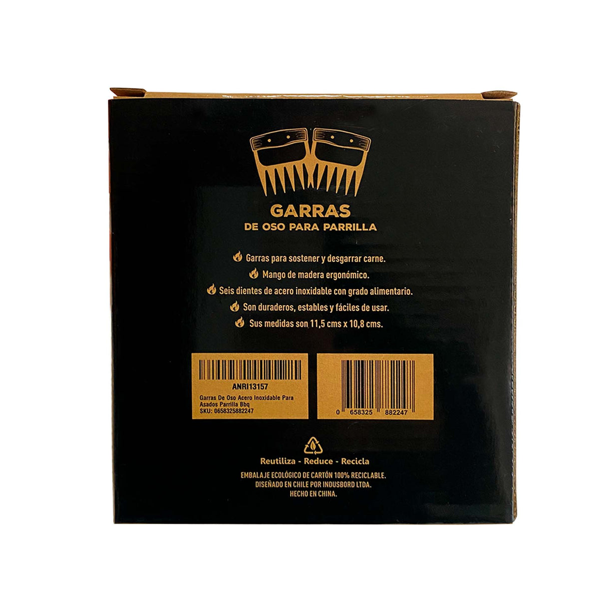 Garras de oso de acero inoxidable Kawi para asados. Desmenuza carne fácilmente (cerdo, pollo, vacuno). Diseño ergonómico y resistente. ¡Compra online y lleva tus asados al siguiente nivel! Envíos a Chile.