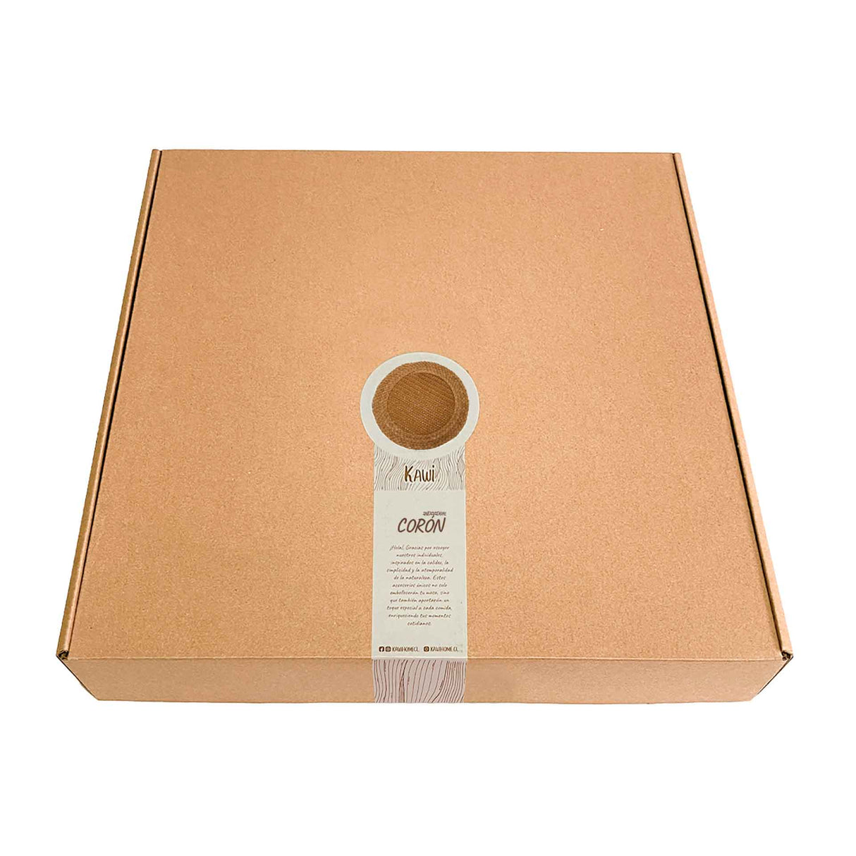 Set de 4 individuales Corón de Kawi. Combinación de yute y hierba marina, doble trama. Diseño natural y resistente, 35cm. ¡Compra online, envío a todo Chile!