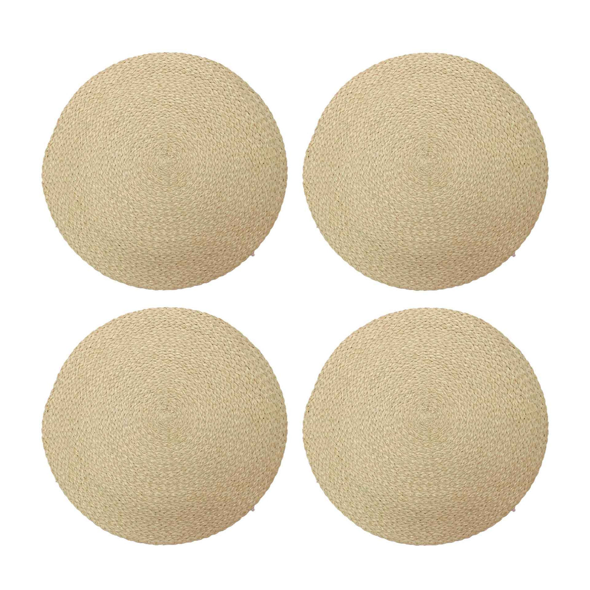 Set de 4 individuales Hanoi de Kawi, hechos de papel trenzado 100%. Diseño moderno y natural, 35cm. ¡Protege tu mesa con estilo y originalidad! Envíos a Chile.