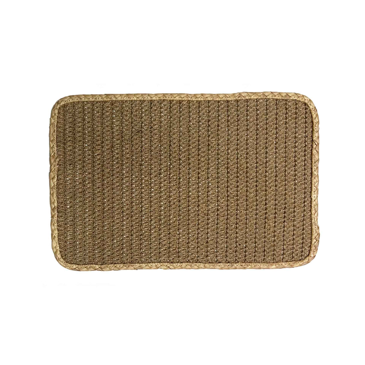 Set de 4 individuales rectangulares Nui de Kawi (30x45cm). Combinación de yute y hierba marina. Diseño práctico y elegante. ¡Compra online, envío a Chile!