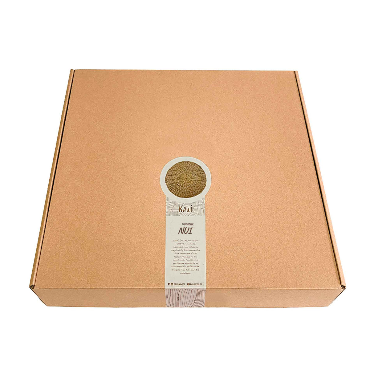 Set de 4 individuales rectangulares Nui de Kawi (30x45cm). Combinación de yute y hierba marina. Diseño práctico y elegante. ¡Compra online, envío a Chile!