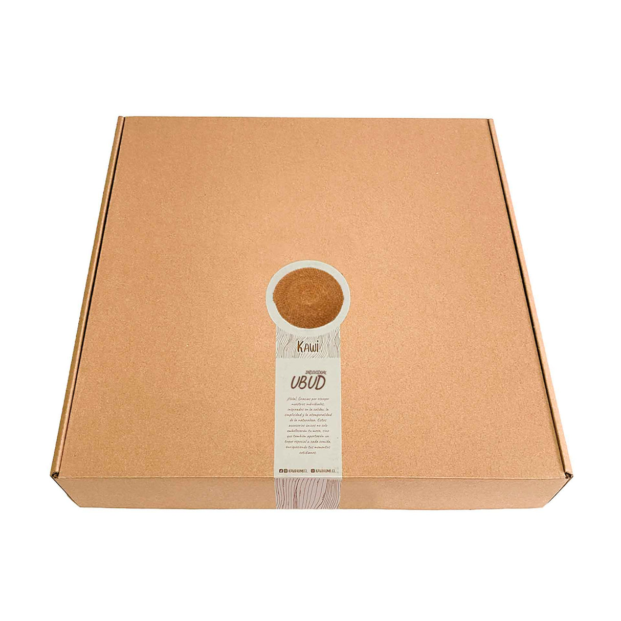 Set de 4 individuales Ubud de Kawi, hechos de hierba marina 100% natural. Diseño rústico y elegante, 35cm. Protege tu mesa con estilo. ¡Compra ahora, envío a Chile!