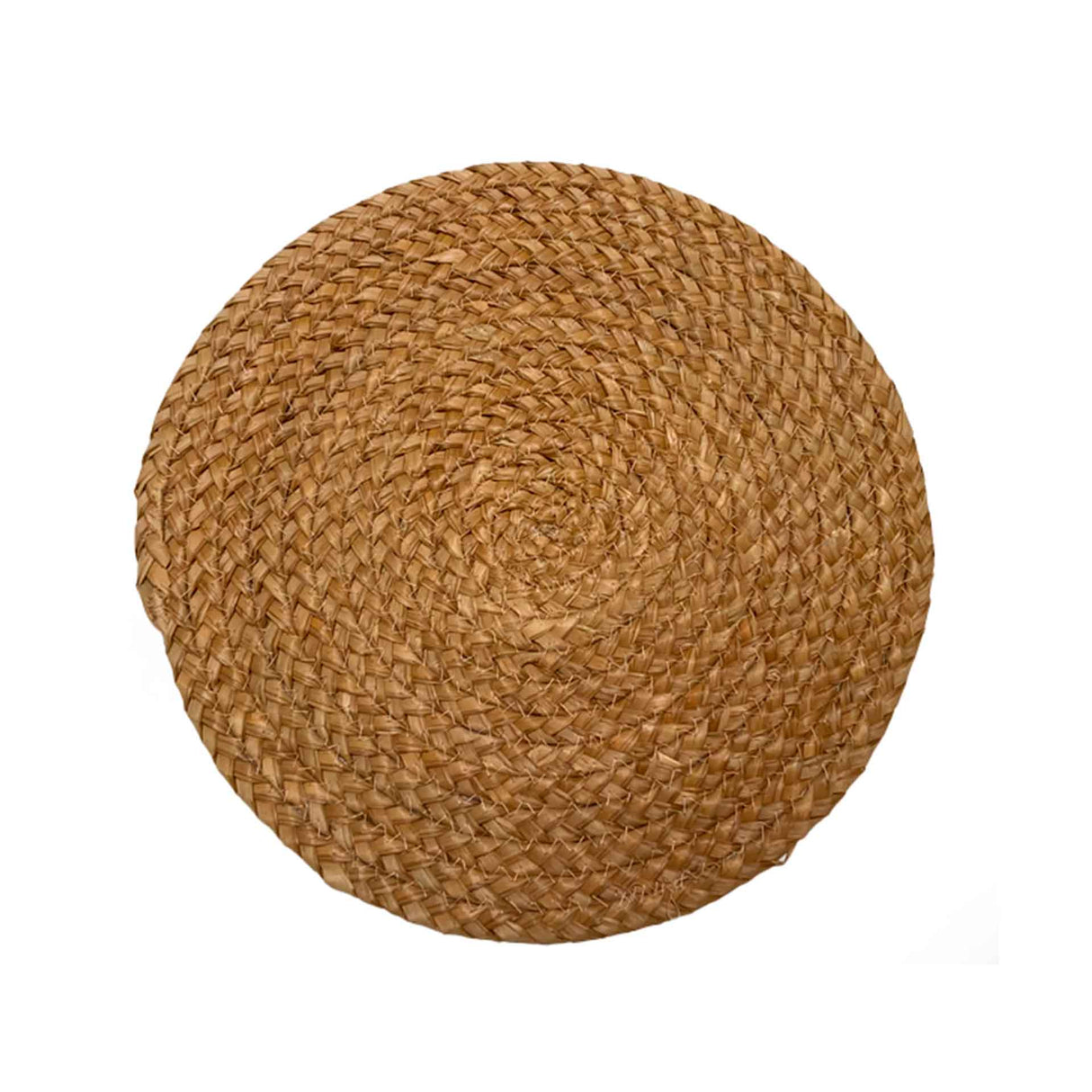 Set de 4 individuales Ubud de Kawi, hechos de hierba marina 100% natural. Diseño rústico y elegante, 35cm. Protege tu mesa con estilo. ¡Compra ahora, envío a Chile!