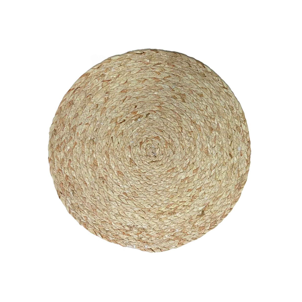 Set de 4 individuales Uluwatu de Kawi, hechos de hoja de maíz 100% natural. Diseño único y veraniego, 35cm. ¡Ideales para proteger tu mesa! Compra online.