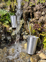 Pack 4 Vasos Acero Inoxidable 473ml + 1 Set Bombillas