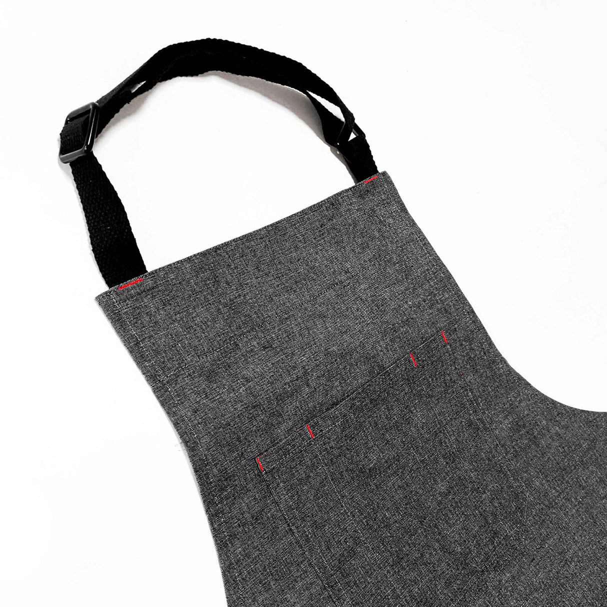 Pechera Denim Negra 100% algodón jaspeado Unisex