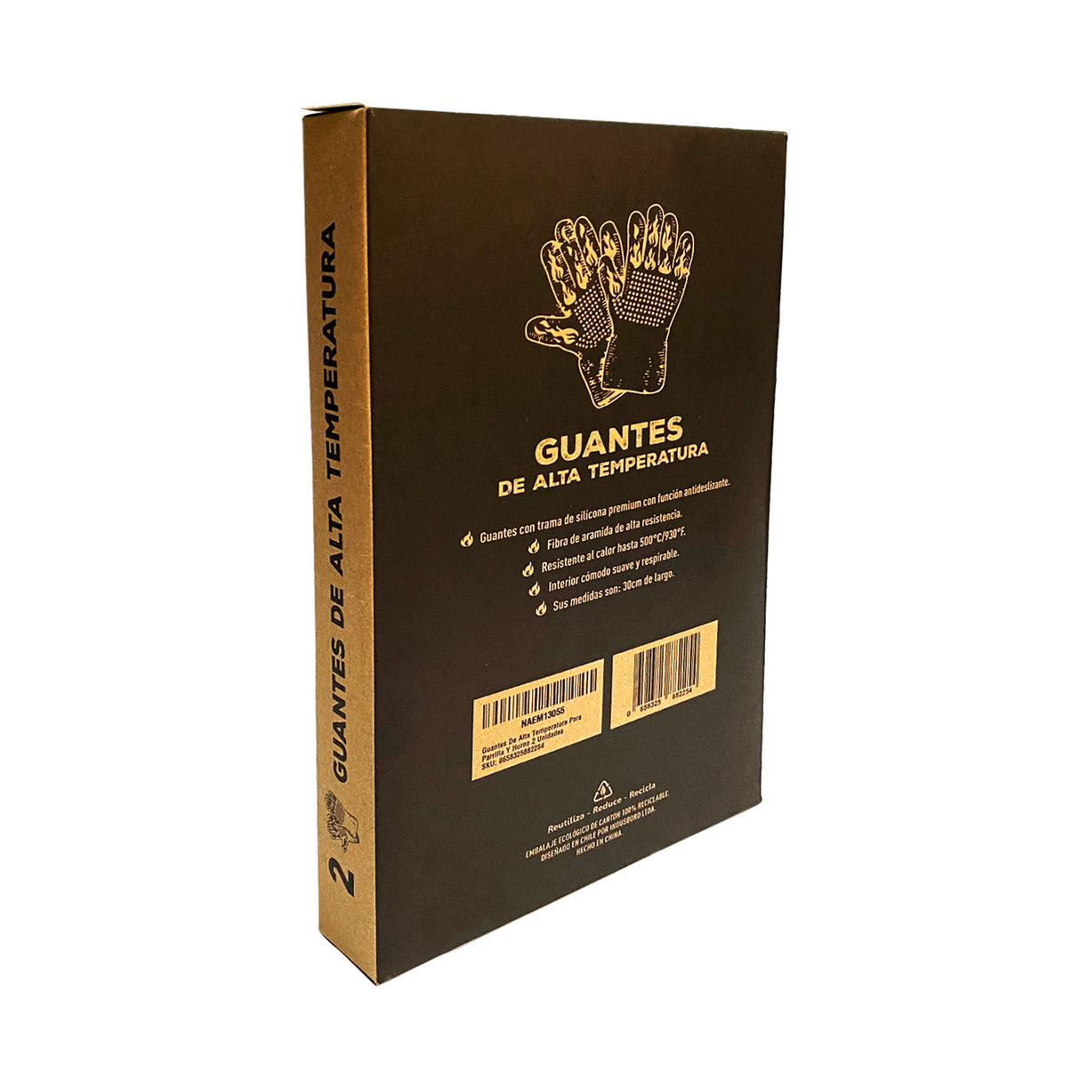 Guantes para alta temperatura Kawi, resistentes hasta 500°C. Protección y seguridad para tus manos al asar. Fibra de aramida, antideslizantes. ¡Compra online en Kawi Chile!