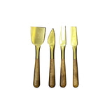 Set de 4 cubiertos de aperitivo Kawi. Combinación de acero inoxidable y madera de acacia. Diseño minimalista y elegante. ¡Compra online! Envío a todo Chile.