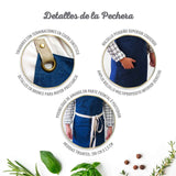 Pechera Canvas modelo Crossback café Unisex