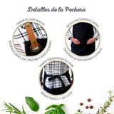 Pechera Jeans Negra con tirantes cuero sintético Unisex