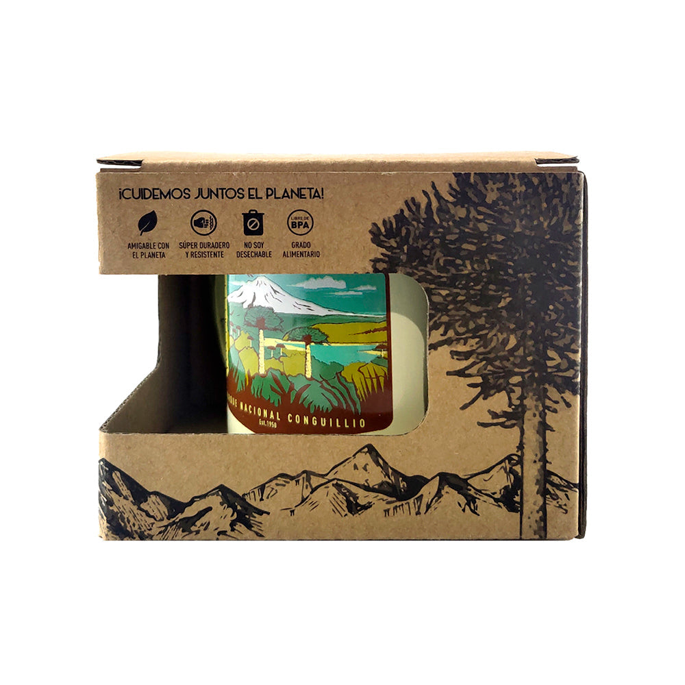 Tazón Mug Acero Esmaltado PN. Conguillío 330ml