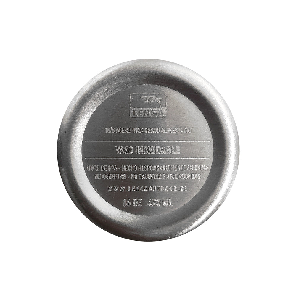 Pack 4 Vasos Acero Inoxidable 473ml + 1 Set Bombillas