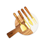Set de 4 cubiertos de aperitivo Kawi. Combinación de acero inoxidable y madera de acacia. Diseño minimalista y elegante. ¡Compra online! Envío a todo Chile.