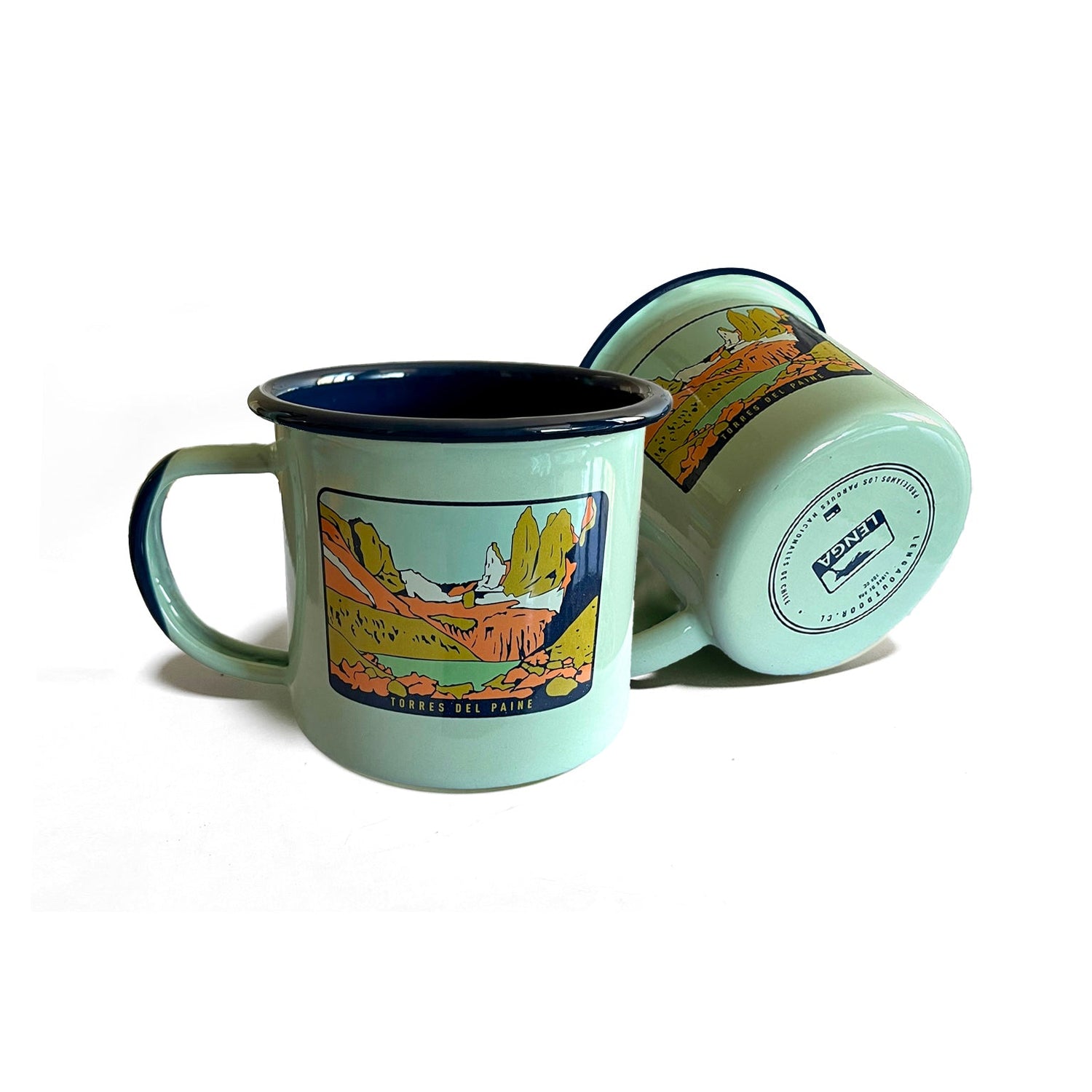 Tazón Mug Acero Esmaltado Mirador Base Torres del Paine 330ML