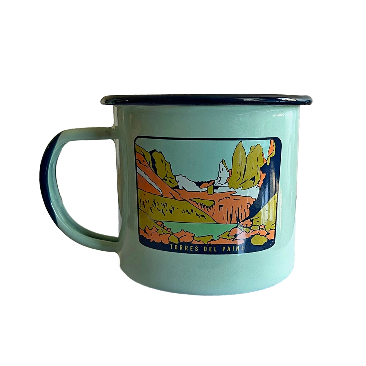 Tazón Mug Acero Esmaltado Mirador Base Torres del Paine 330ML