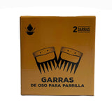 Garras de oso de acero inoxidable Kawi para asados. Desmenuza carne fácilmente (cerdo, pollo, vacuno). Diseño ergonómico y resistente. ¡Compra online y lleva tus asados al siguiente nivel! Envíos a Chile.