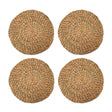 Set de 4 individuales Bali de fibra natural (hierba marina) Kawi. Dale un toque natural y elegante a tu mesa. Redondos, 35cm. ¡Compra online, envío a todo Chile!