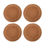 Set de 4 individuales Corón de Kawi. Combinación de yute y hierba marina, doble trama. Diseño natural y resistente, 35cm. ¡Compra online, envío a todo Chile!