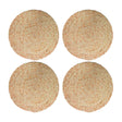 Set de 4 individuales Uluwatu de Kawi, hechos de hoja de maíz 100% natural. Diseño único y veraniego, 35cm. ¡Ideales para proteger tu mesa! Compra online.