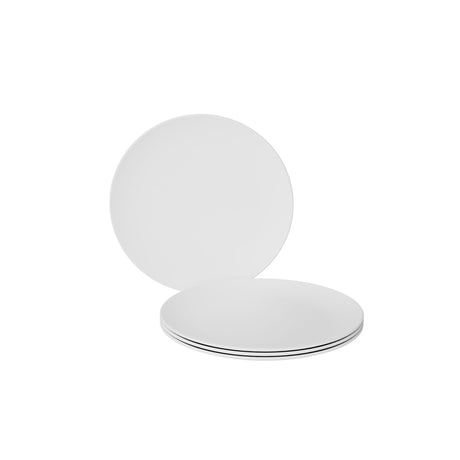 Set de 4 platos sustentables Oslo de Kawi. Hechos de plástico PET reciclado (libre de BPA). Diseño moderno y resistente. ¡Compra online y únete a la sostenibilidad! Envío a Chile.